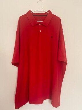 IZOD Men’s Red Performance Wicking Sun Control Polo Shirt – Size 5XLT